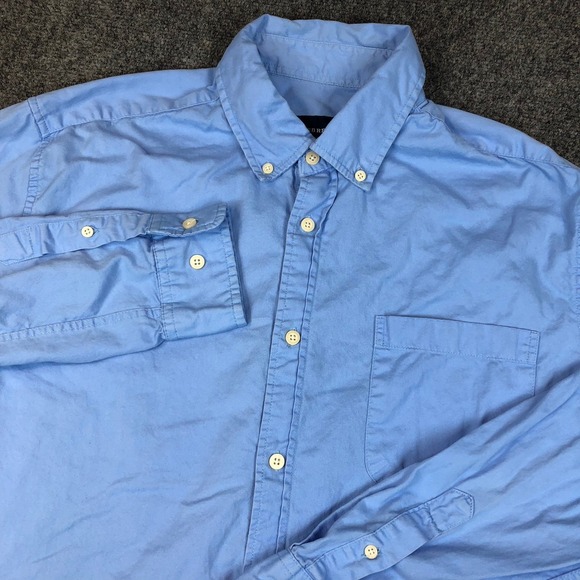 Saddlebred Other - Saddlebred Mens Size M Medium Blue Long Sleeve Button Down Oxford‎ Shirt Pocket
